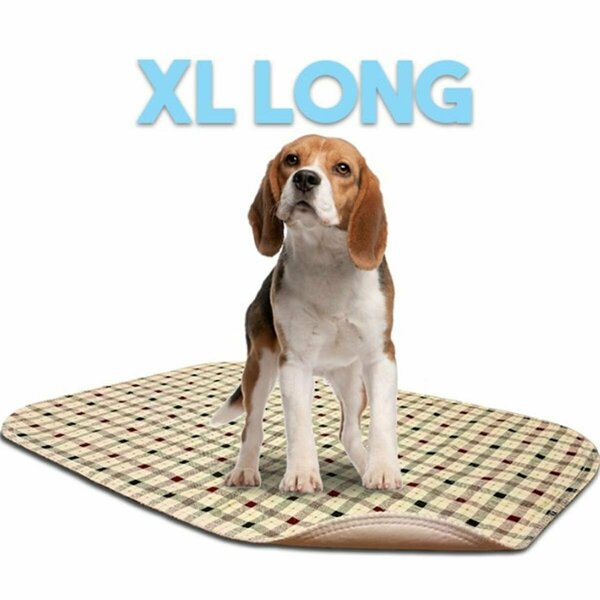 Lennypads 24 x 36 in. Extra Large Washable Pet Pad - Tan Plaid LE328907